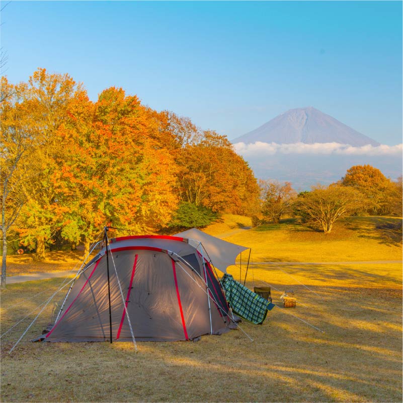 夕暮れの雰囲気も最高！紅葉狩り×キャンプ